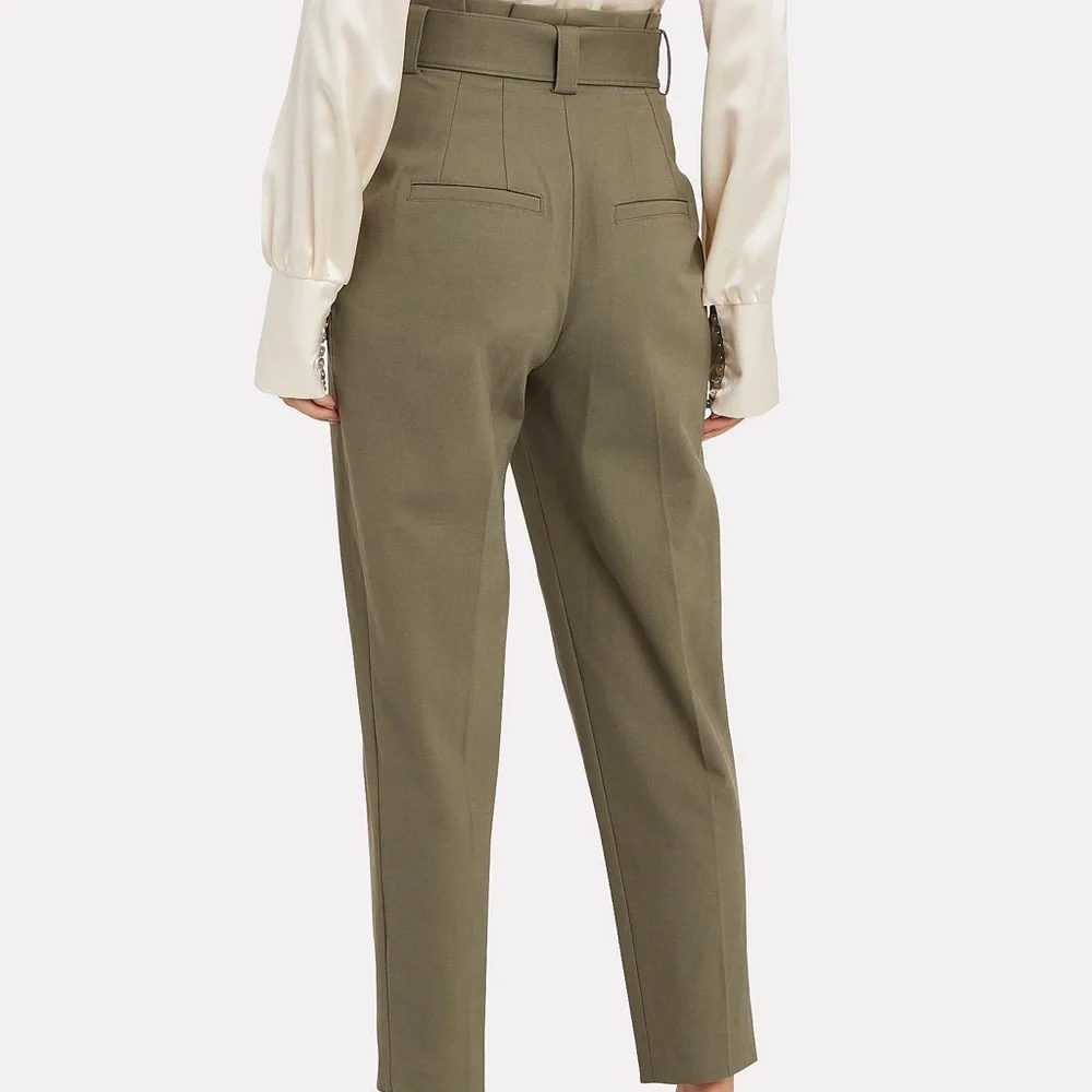 A.L.C. Diego Paperbag Pant in Olive Green Size 4 - Picture 3 of 8